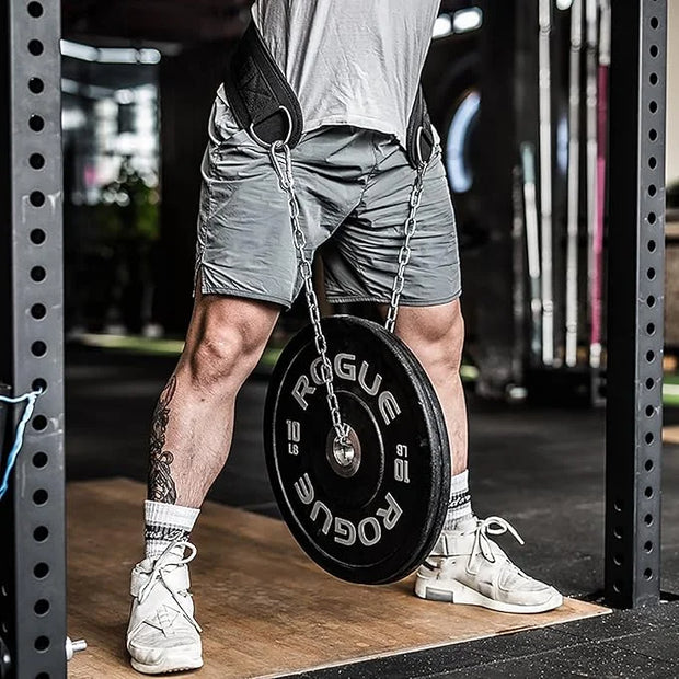 Weight Lifting Belt with Chain Fitness Dip Belt - Product Image