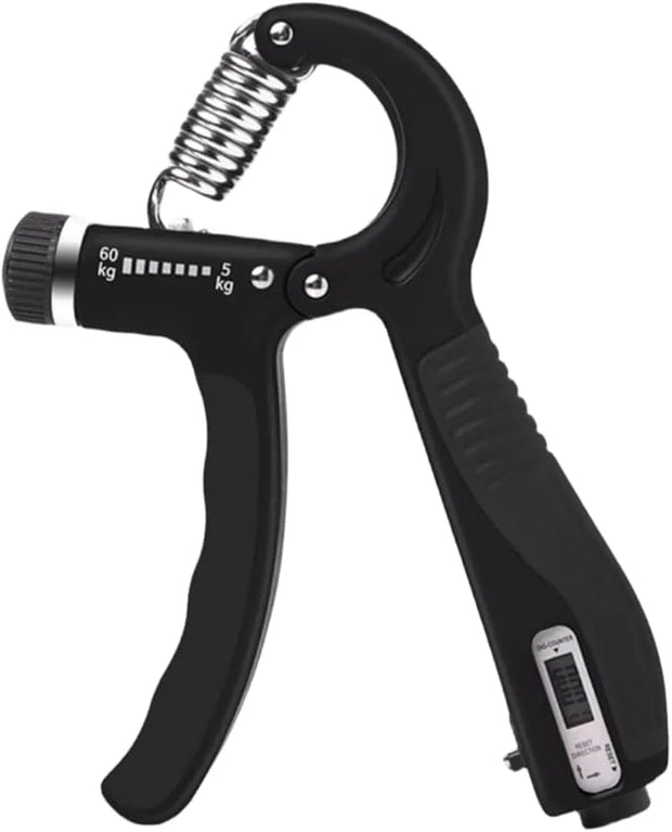 1Pcs Grip Strength Trainer Wrist Strengthener with Counter 11-132 Lbs/5-60kg(Black) Lbs/5-60kg(Black) - Product Image