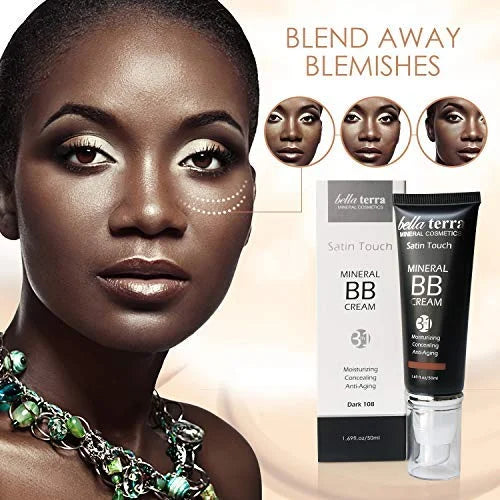 Bellaterra Cosmetics BB Cream - Tinted Moisturizer & Mineral Foundation, Hypoallergenic, Buildable Coverage, Oil-Free, Non...