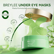 BREYLEE Aloe Vera Eye Masks - 60 Pcs - Reduce Puffy Eyes & Dark Circles, Firm & Improve Under Eye Skin, Pure Natural Extra...