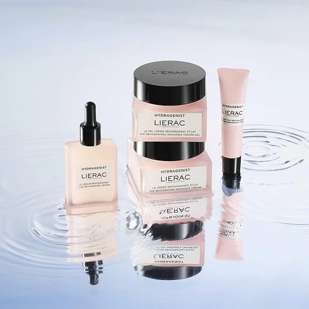 Lierac Hydragenist Rehydrating Eye Care - Vegan Under Eye Cream for Dark Circles, Puffiness & Fine Lines, Hyaluronic Acid ...