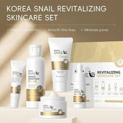 Snail Korean Skin Care Set - All About Snail Mucin Kit, Skin Care Kit with Cleanser, Toner, Serum, Eye Cream, Face Cream, ...