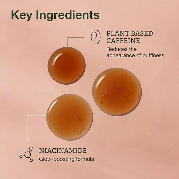 Botanics All Bright Caffeine Eye Serum - 3% Caffeine Awakening Under Eye Serum for Dark Circles and Puffiness - Refresh & ...