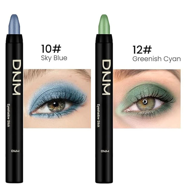 evpct 2Pcs Cream Eyeshadow Sticks Set for Eyes Sky Blue & Greenish Cyan Shimmer Eye Crayon Shadow Brightener Stick Pencil ...