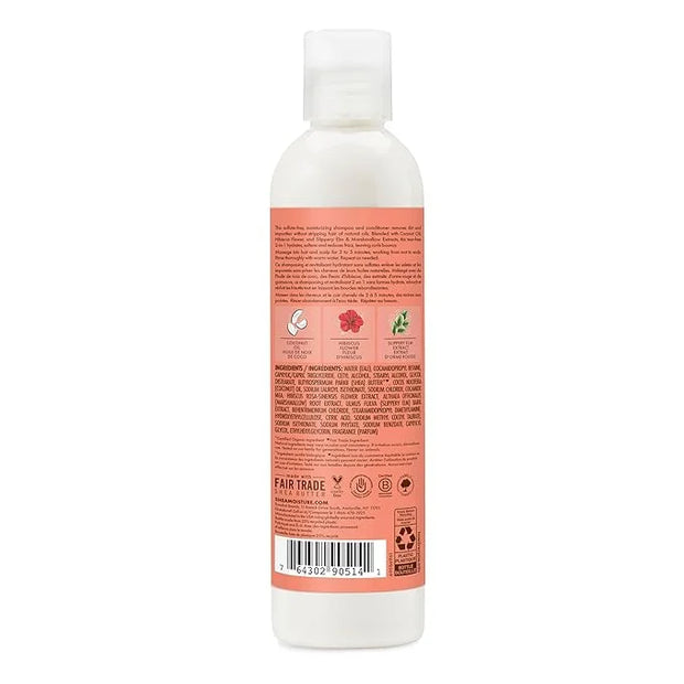 SheaMoisture 2-in-1 Shampoo and Conditioner for Kids Coconut and Hibiscus Coconut Oil for Hair and Dry Curls 8 oz - Produc...