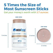 Waxhead Tinted Zinc Stick - Truly Reef Safe Sunscreen, Mineral Sunscreen Face Sunscreen Stick Zinc Oxide Sunscreen, Tinted...