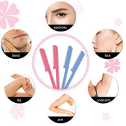 10 Pieces Eyebrow Razor for Women Facial Shaver Razor Brow Shaper Eyebrow Trimmer Dermaplaner Shaping Tool with Cover (Pin...