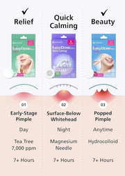 EasyDerm Pimple Patch Duo – 84 Counts | Beauty Hydrocolloid Patch(42ea) + Relief Invisible Patch(42ea) Tea Tree Oil Spot t...