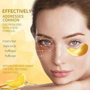Tunbot Eye Mask - 60 Pieces - 24k Gold Eye Mask - Anti-Aging - Contains Collagen & Hyaluronic Acid - Removes Dark Circles,...