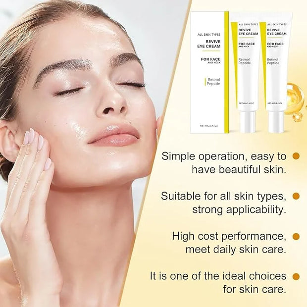 2PCS Revive Eye Cream,Revive Eye Cream For Neck, Reduces Wrinkles Firming & Hydrating Cream for All Skin Types - Product I...