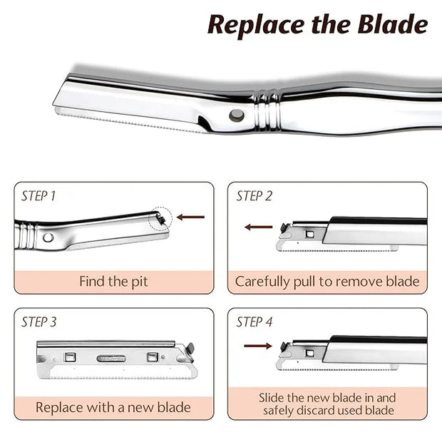 Eyebrow Razor, Dermaplaning Tool for Face, Face Razors for Women, Dermaplane Razor, Hair Removal and Exfoliation, Facial R...