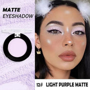 Monochrome Matte Eyeshadow Makeup Palette, Highly Pigmented Light Purple Eyeshadow Palette, Matte Pressed Powder Eye shado...