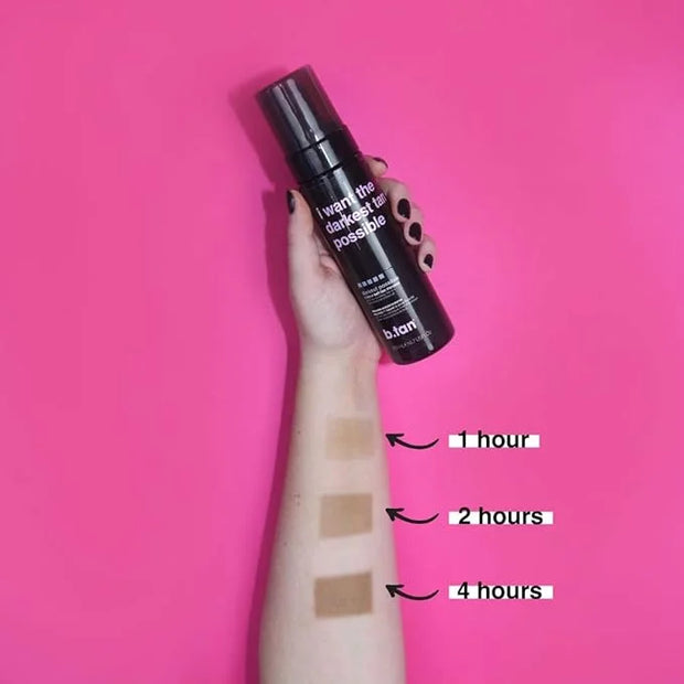 b.tan Dark Self Tanner Kit | Get The Darkest Tan Possible Bundle - Best Dark Self Tanning Mousse w Mitt Applicator, 1 Hour...