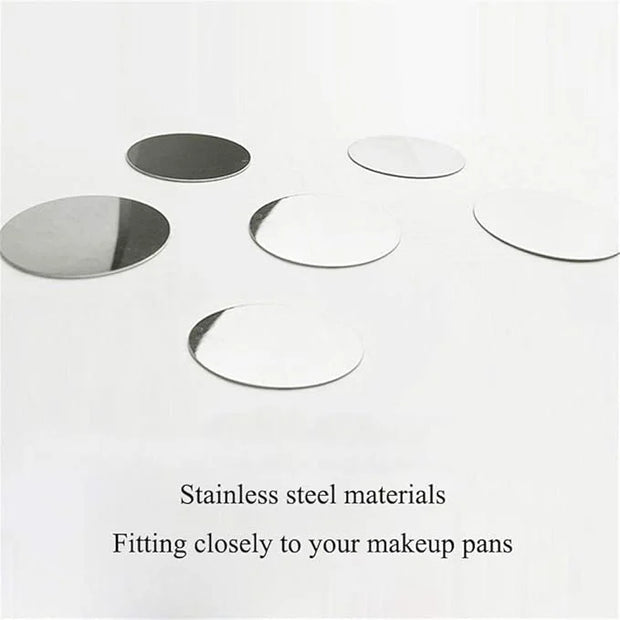 50pcs Round Metal Stickers for Non-Magnetic Eyeshadow Pan