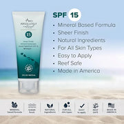 SPF 15 Mineral Sunscreen - Broad Spectrum Water Resistant Moisturizer Lotion For Body & Face - With Non-Nano Zinc Oxide, V...