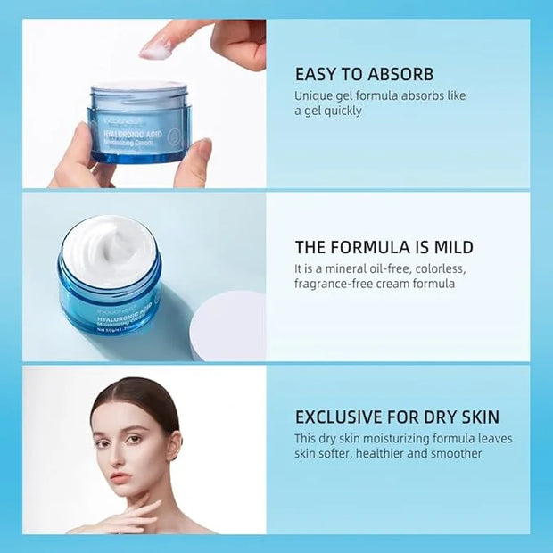 Hydro Boost Hyaluronic Acid Moisturizing Cream, Oil-Free,Face Moisturizer Exclusive For Dry Skin,Long lasting Hydro Boost ...