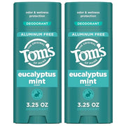 Tom's of Maine Eucalyptus Mint Aluminum Free Natural Deodorant For Women & Men | Goes on Clear | Odor & Wetness Protection...