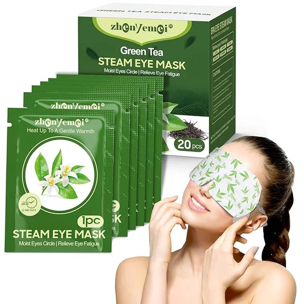18 Pack Self Heating Eye Mask,6A Silk Cotton Material Steam Eye Mask, Self Heated Warm Compress For Fast Relief Of Dry Eye...