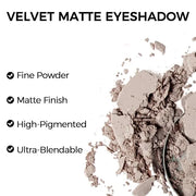 Erinde Single Light Grey Matte Eyeshadow Palette, High Pigment, Long Lasting, Intense Color, Neutral Nudes Naked Matte Pre...