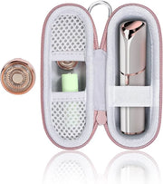 co2CREA Hard Case and Replacement Head Compatible with Finishing Touch Flawless Facial Hair Remover Electric Face Razor fo...