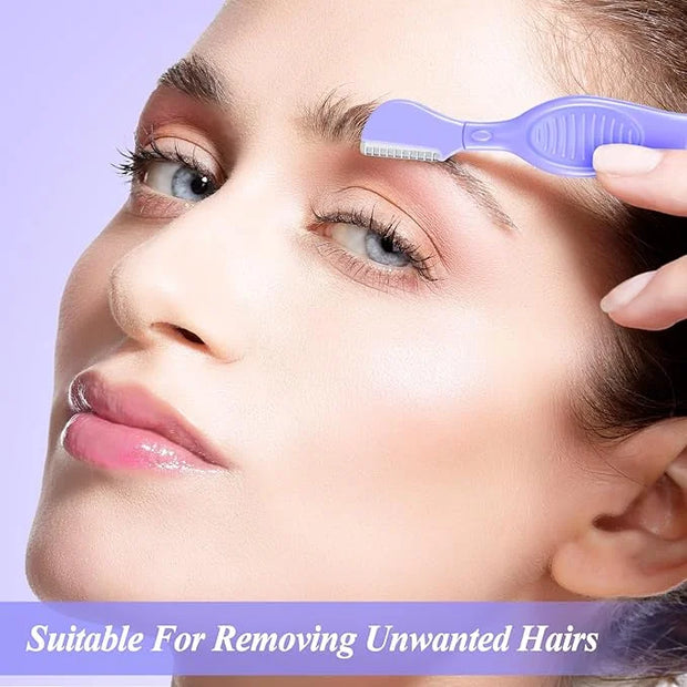 Mudder 21 Pcs Eyebrow Razor Eyebrow Shaver Facial Razor Multipurpose Face Trimmers with Precision Cover for Women Makeup C...