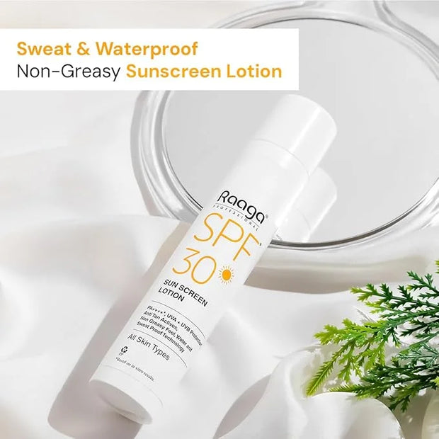 SPF 30 Sunscreen Lotion | 1.86 Fl Oz (55 ml) | with Broad Spectrum UVA & UVB Rays Protection | Waterproof & Non Greasy Sun...