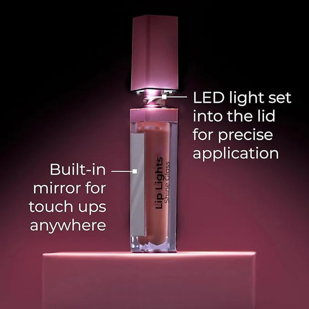 MCoBeauty LipLights Shine Gloss, Clear, Gloss for Irresistible Lips, Vegan, Cruelty Free Cosmetics - Product Image