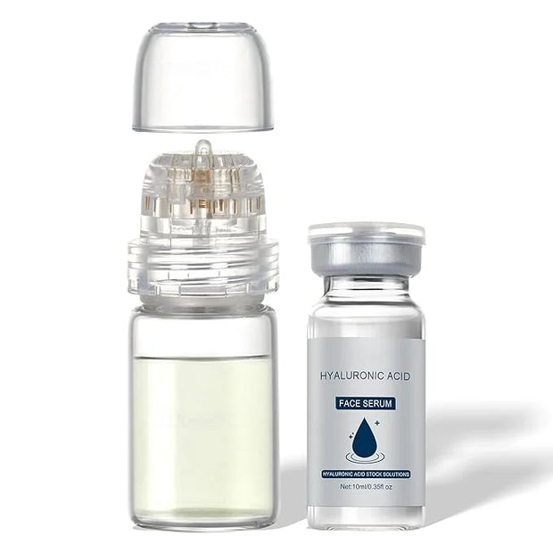 Microrevive Titanium Micro Infusion Facial System - Home Microneedling Kit with Collagen-Stimulating Derma Stamp & Premium...