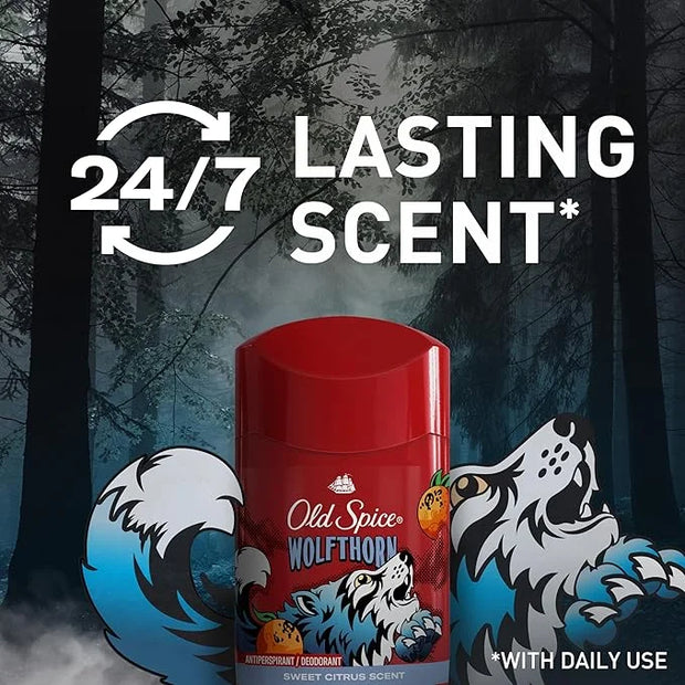 Old Spice Aluminum Free Deodorant for Men, 24/7 Odor Protection, 24/7 Freshness & Lasting Scent, Goes on Clear, Wolfthorn ...