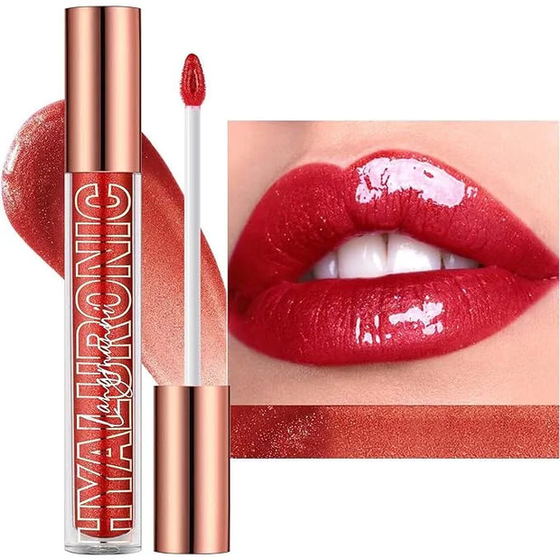 Cherry Red Lip Gloss Lipstick Lip Plumper Gloss Tinted Glitter Lipgloss Moisturizing Lip Balm Lip Oil High Shine And Vegan...