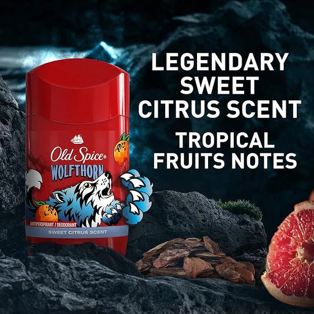 Old Spice Aluminum Free Deodorant for Men, 24/7 Odor Protection, 24/7 Freshness & Lasting Scent, Goes on Clear, Wolfthorn ...