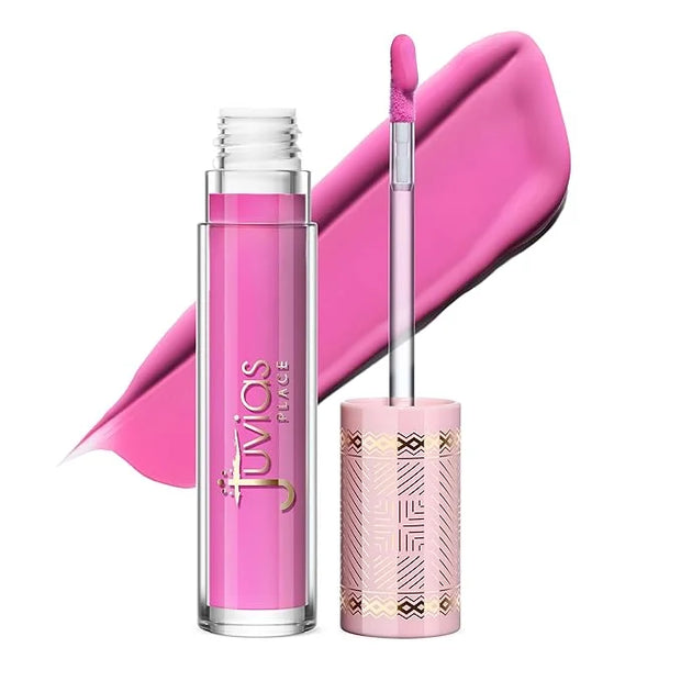 Juvia's Place Smoothie Lip Gloss Tutti Fruitty - Hydrating Cream Lipgloss with Pink & Mauve Tones - Non Sticky Plumping Gl...