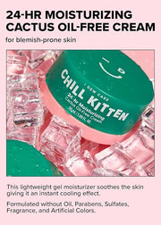 I DEW CARE Heartleaf Face Cream - Chill Kitten | Moisturizer with Moringa Seed, Prickly Pear, Aloe Vera Gel, Cactus Oil-Fr...