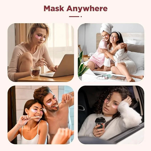 Under Eye Patches (20 Pairs), pink Hyaluronic Acid Eye Patches For Puffy Eyes, Dark Circles, Puffiness, Refresh,Revitalizi...