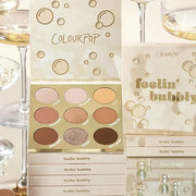 ColourPop Feelin' Bubbly Eyeshadow Palette - Brown & Gold Palette with Metallic and Matte Finishes - High-Pigment Eye Make...
