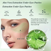 Aloe Vera Under Eye Mask - 60 PCS Aloe Vera Under Eye Patches - Combat Puffy Eyes,Aloe Vera Collagen Eye Mask Dark Circles...