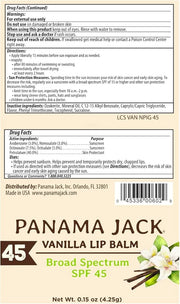 Panama Jack Sunscreen Lip Balm - SPF 45, Flavor Pack, Broad Spectrum UVA-UVB Sunscreen Protection, Prevents & Soothes Dry,...