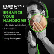 Tiege Hanley Men's Acne Treatment System (Level 1), TiegeClear Acne Essentials Routine for Smooth & Hydrated Skin - Includ...