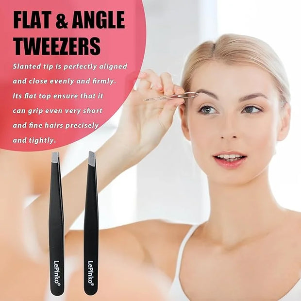 Eyebrow Trimmer Kit, 7 in 1 Eyebrow Scissors, Tweezer, Razor, Gromming Scissors Brush for Women Men, Gifts for Stocking St...