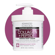 Advanced Clinicals Collagen Peptides Body Lotion & Face Moisturizer | Peptide Infused Collagen Lotion For Women & Men Help...
