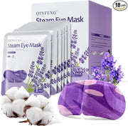 18 Packs Lavender Steam Eye Masks for Dry Eyes Warm Eye Mask Heated Eye Mask Reduce Puffiness Dark Circles Travel Essentia...
