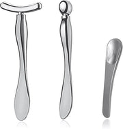 3 Pcs Metal Eye Cream Applicator Tool, Eye Roller Massage Sticks and Makeup Cream Spoon, Facial Massager for Reducing Puff...