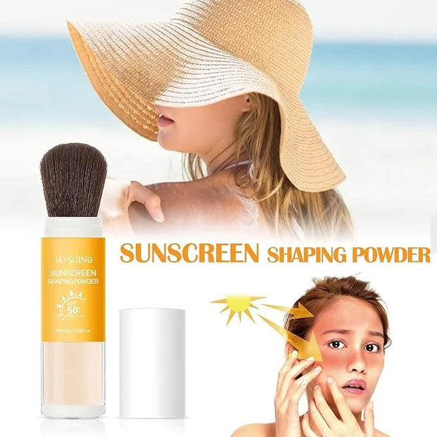 Mineral Powder Sunscreen, Powder Sunscreen for Face,Mineral SPF 50 PA+++ Sunscreen Powder,Long-Lasting Lightweight Breatha...