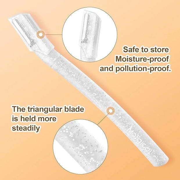 Women’s Dermaplane Razor for Face & Eyebrow - Anti-Cutting Japanese Blades for Eyebrow and Facial Hair Removal, Achieve Si...