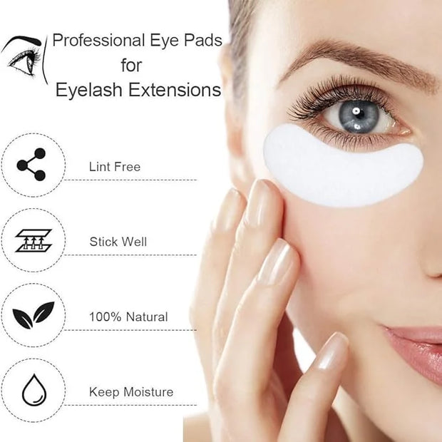 Under Eye Pads, Lint Free Lash Extension Eye Gel Patches for Beauty Salon False Eyelash Extensions Grafting, Hydrogel Eye ...