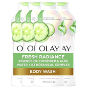 Olay Body Wash for Women, Fresh Radiance, Refreshing & Renewing, Made with Plant Based Cleansers, B3 Botanical Complex, Fo...