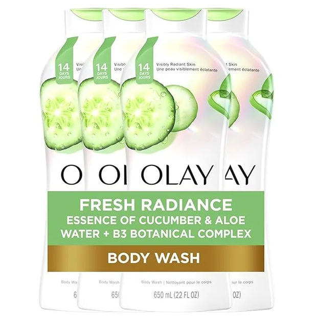 Olay Body Wash for Women, Fresh Radiance, Refreshing & Renewing, Made with Plant Based Cleansers, B3 Botanical Complex, Fo...