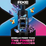 AXE Fine Fragrance Collection Body Wash For Men Blue Lavender 4 Count 12h Refreshing Scent Shower Gel Infused with Lavende...