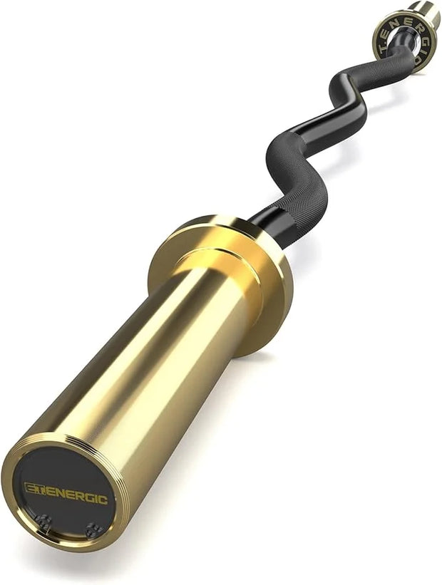 47" Olympic EZ Curl Bar 500-lbs Capacity Steel 2" Barbell - Product Image