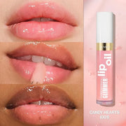 REVLON Super Lustrous Glimmer Lip Oil, Moisturizing & Tinted, Shiny Finish, Made with Plant-Based Squalane, 001 Candy Hear...